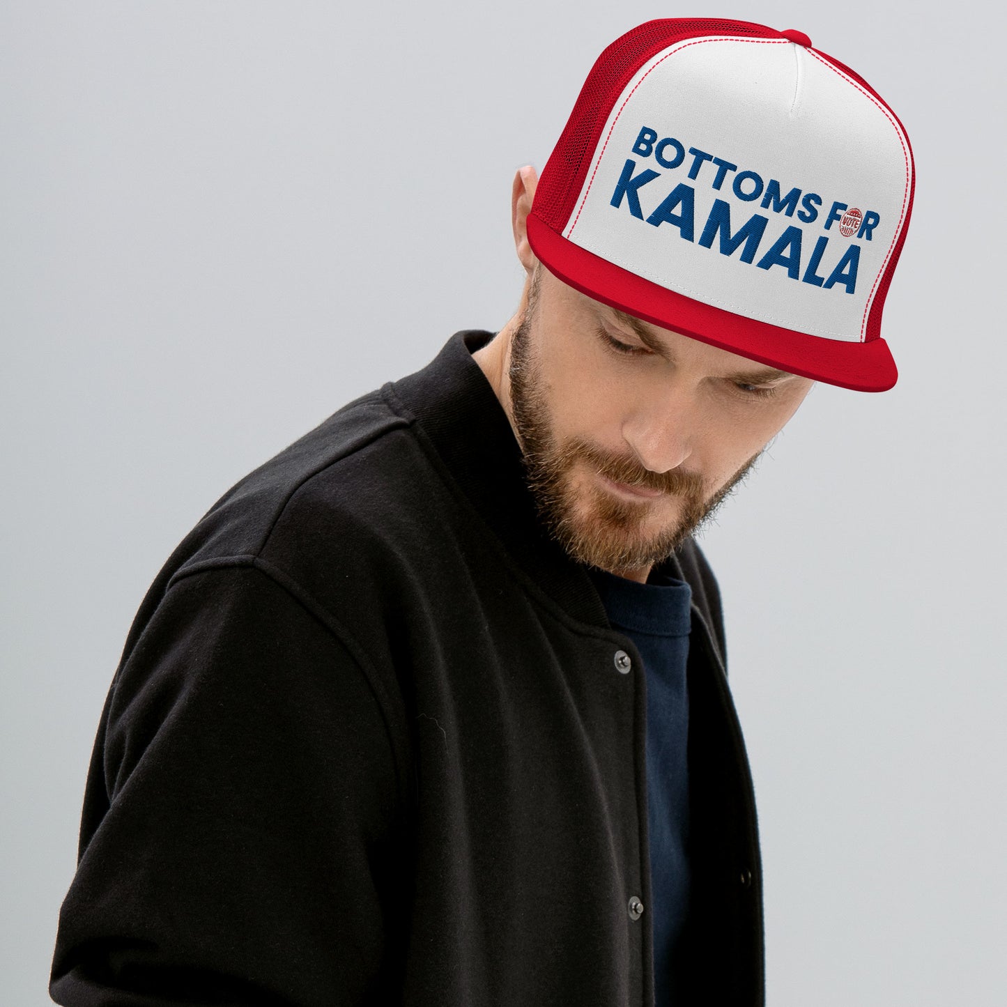 Bottoms for Kamala Trucker Hat (Patriotic Red)