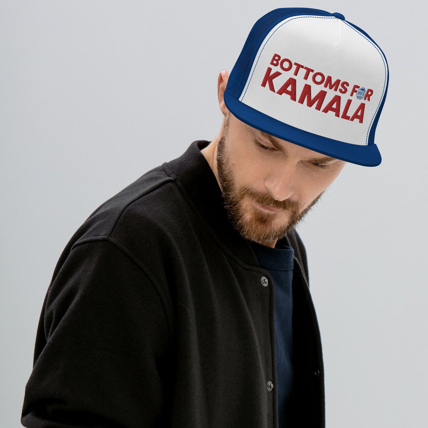 Bottoms for Kamala Trucker Hat (Patriotic Blue)